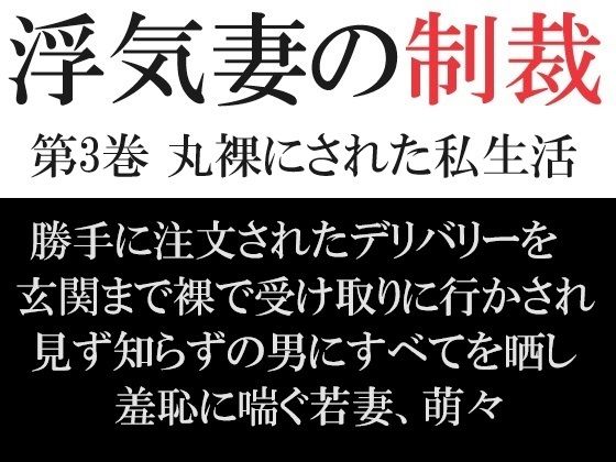 浮気妻の制裁 第3巻 丸裸にされた私生活【海老沢  薫】無料エロ漫画