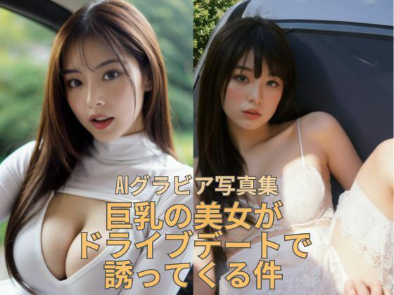 AIグラビア写真集 巨乳の美女がドライブデートで誘ってくる件【BAI Publishers】無料エロ漫画