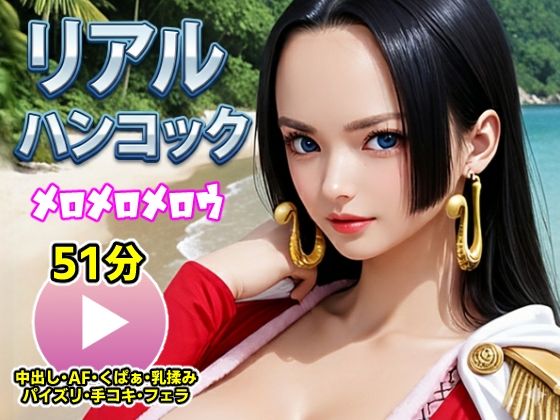 ワンピー○ リアルハンコック【動画】メロメロメロウ【コメットパンチ】無料エロ漫画