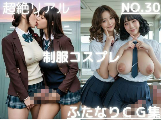 超絶リアル！！制服コスプレ！かわいいふたなりCG集 No.30【オナニー・セックス・手こき・キス・各種ポーズ】大容量415枚【AI男の娘ちゃんず】無料エロ漫画
