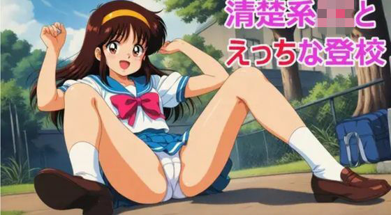 清楚系JKとエッチな登校【kurara natu】無料エロ漫画