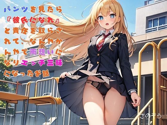 【えっちノベル】ギャルJKのパンツを見たら『彼氏になれ』と言われて、嫌々一緒にいたら好きになりエッチ三昧になった【サークル友華】無料エロ漫画